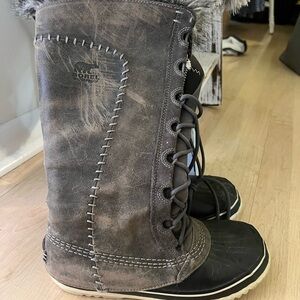 Sorel “kate the great” black and Gray Winter Boots